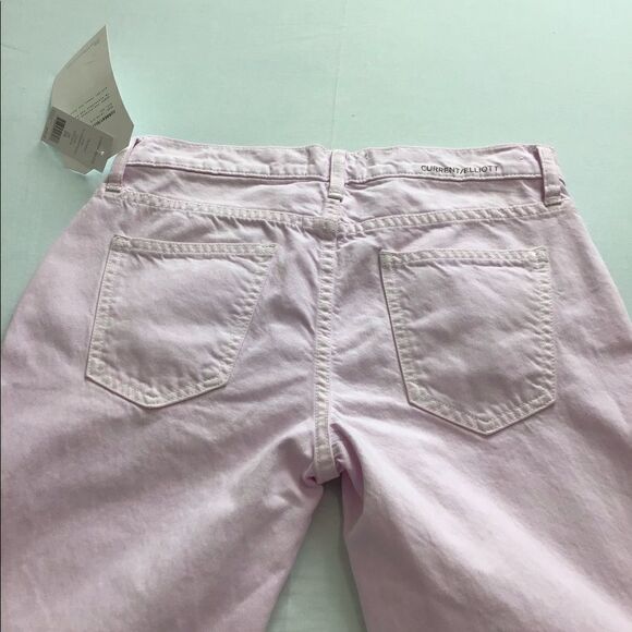 Current/Elliott Pink The Wray Mid-Rise Bell Bottom Wide Leg Jeans New Size 26 - Picture 12 of 16